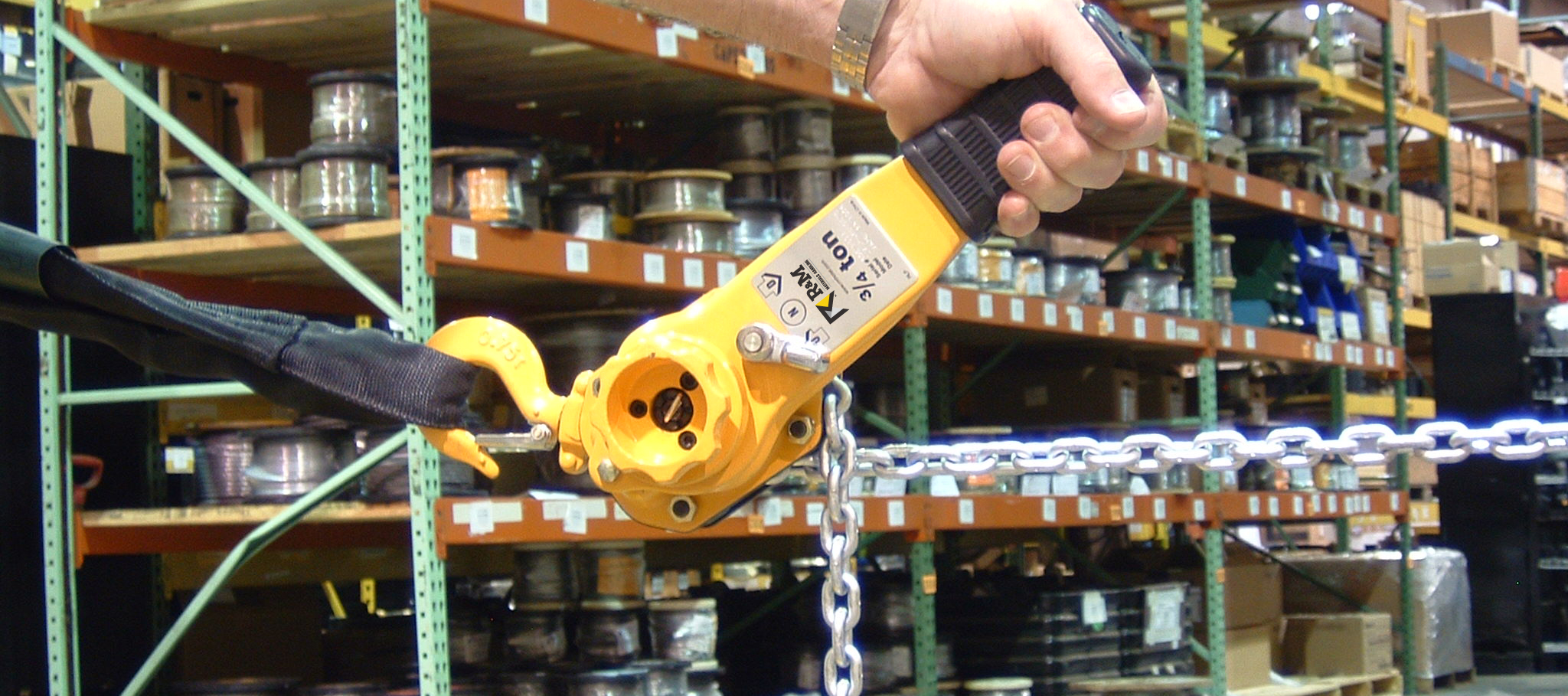 Descripción general de productos de cadena manual R&M Materials Handling