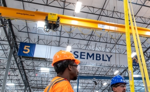 Boxabl modular building crane solution from RM Materials Handling